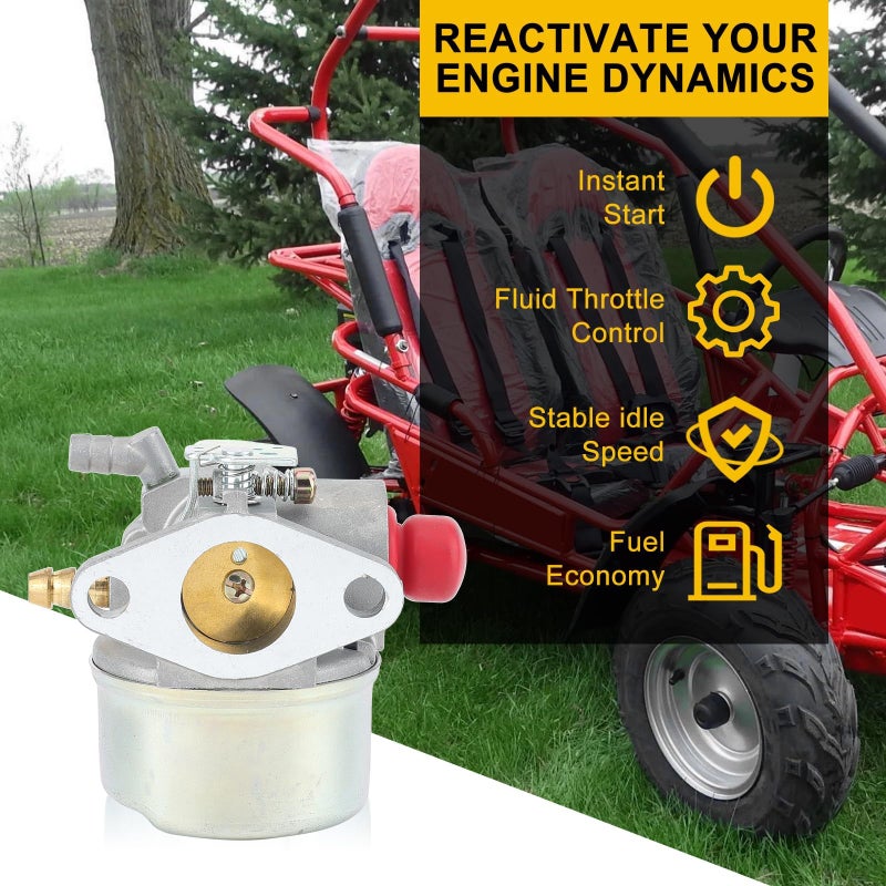 Panari OHH60 OHH55 Carburetor Kit for Tecumesh 6.5HP 5.5HP 5HP OH195EA OHH65 OHH50 OHH55 OHH60 Engine Lawn Mower Carburetor Parts Replace 640004 640025 640014 640017 Tecumesh Carb - Image 4